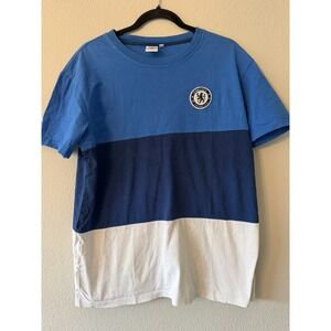 Chelsea Football Club‎ Short Sleeve Tshirt White And Blue Size Large